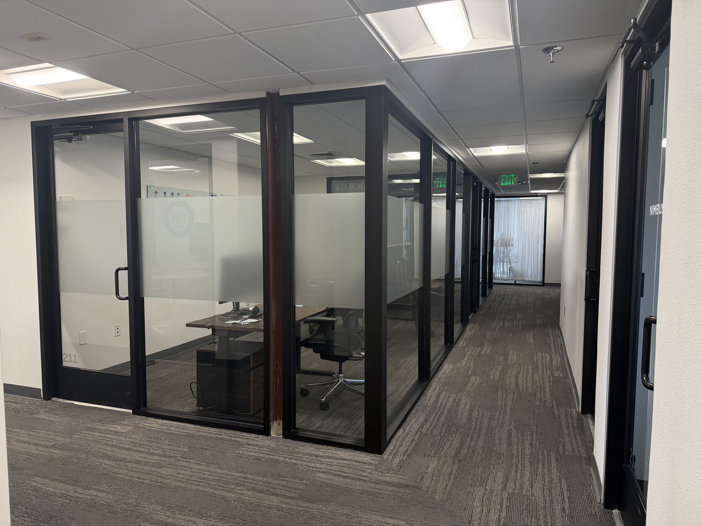 Private office hallway at 750 Main