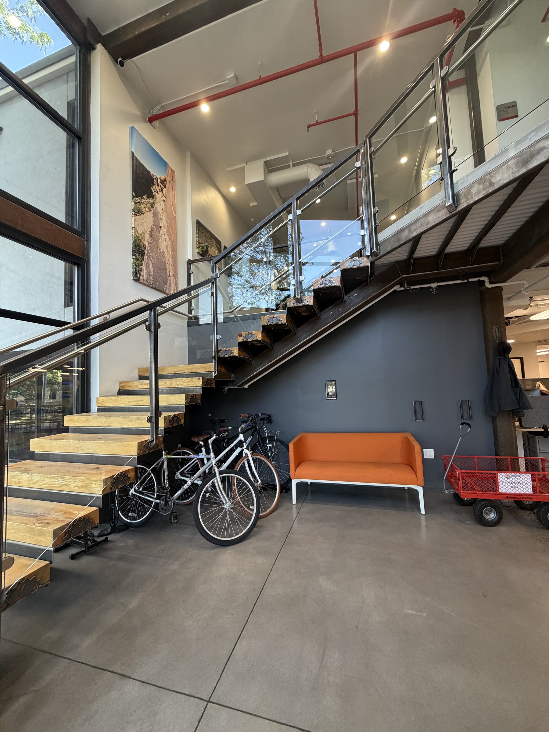 750 Main stairwell and bike parking